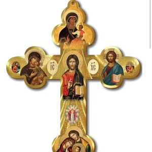 Gold Religious Wall Cross Decor